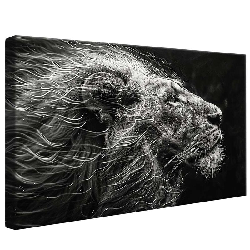 Lion in the Wind V1759 Canvas