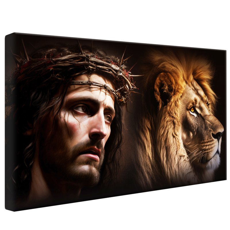 Lion of Judah and Jesus Christ Canvas