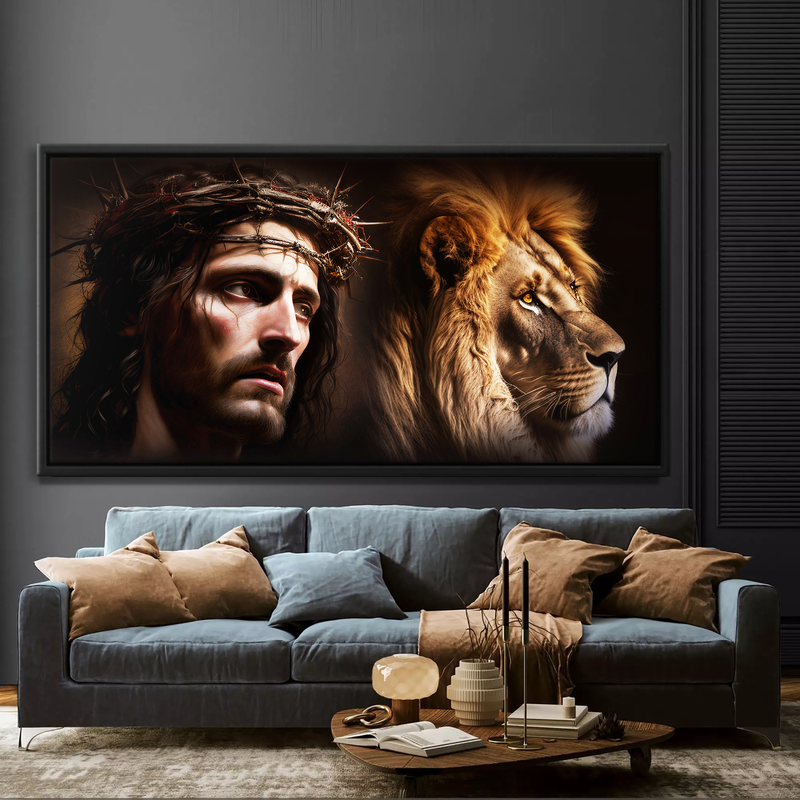 Lion of Judah and Jesus Christ Canvas