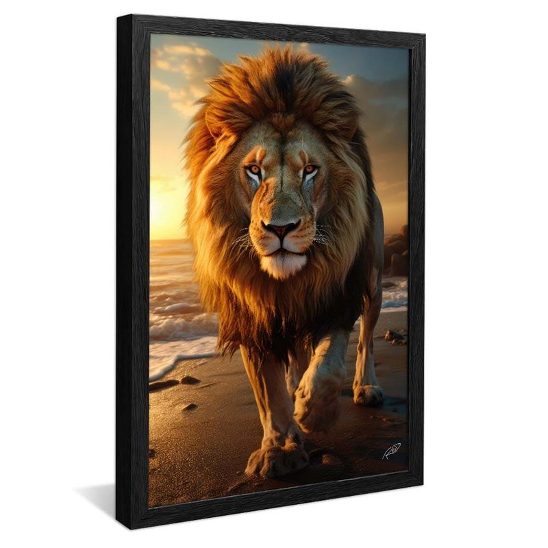 Lion on Praia V1806 Canvas