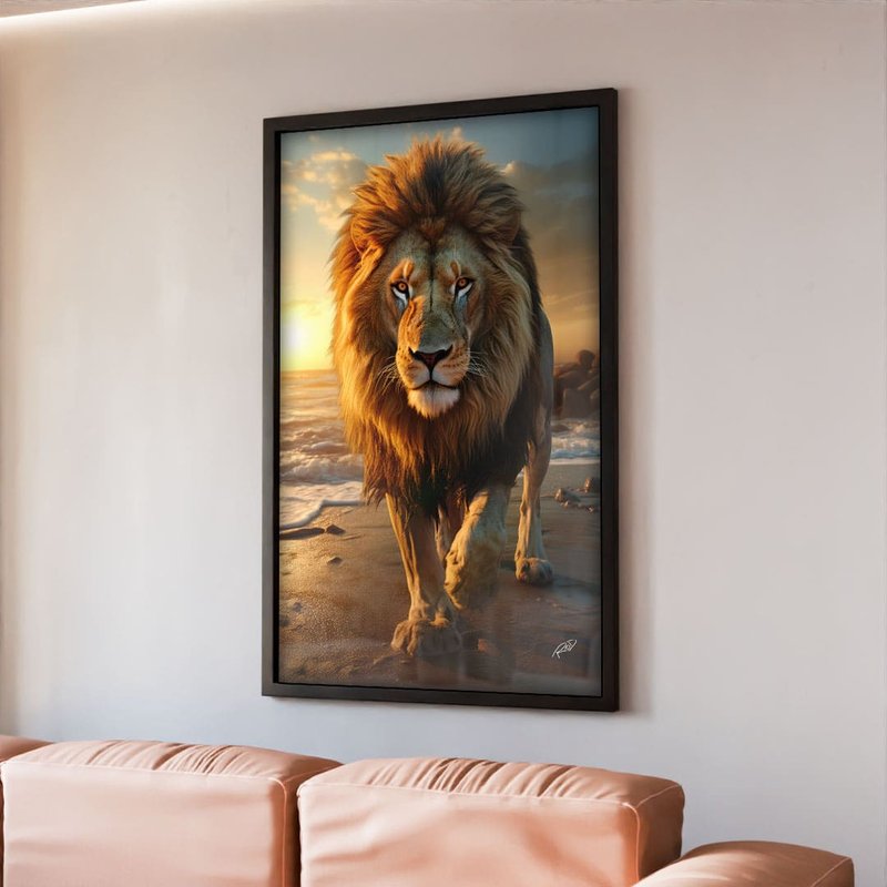 Lion on Praia V1806 Canvas