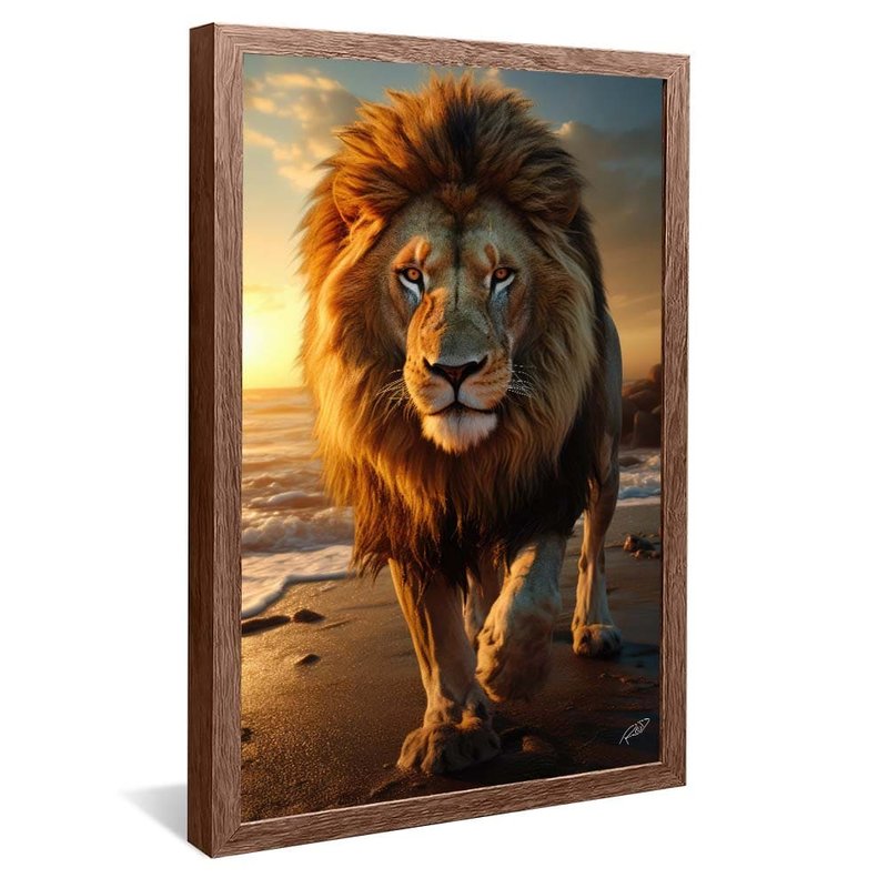 Lion on Praia V1806 Canvas