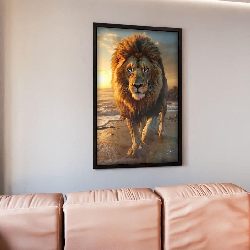 Lion on Praia V1806 Canvas