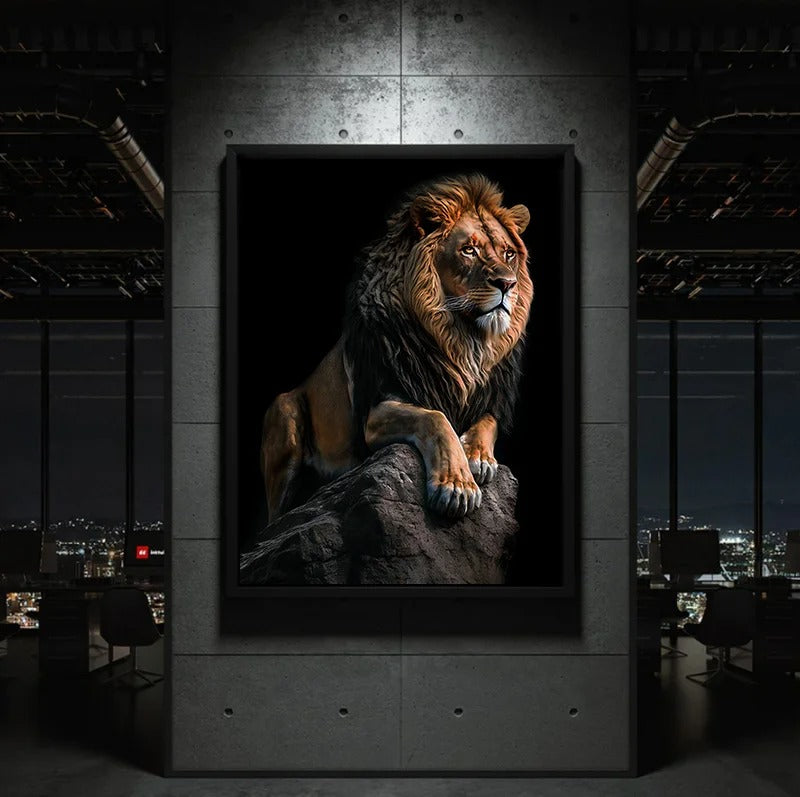 Lion on the Rock Canvas