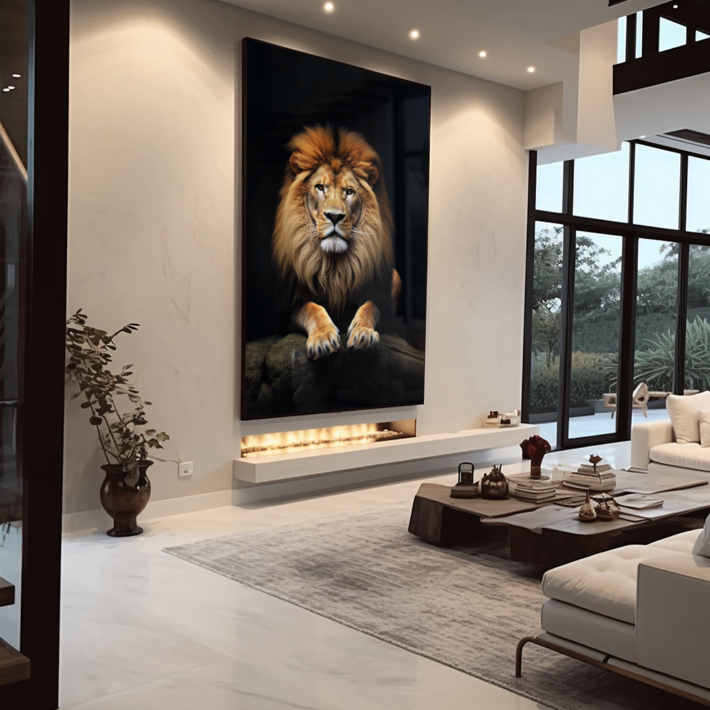 Lion on the Rock V813 Canvas