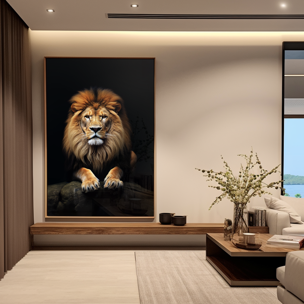 Lion on the Rock V813 Canvas