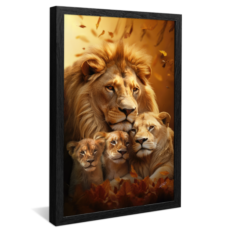 Lions Family Landscape V820 Canvas