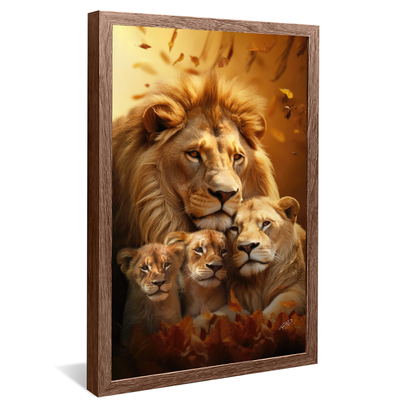 Lions Family Landscape V820 Canvas