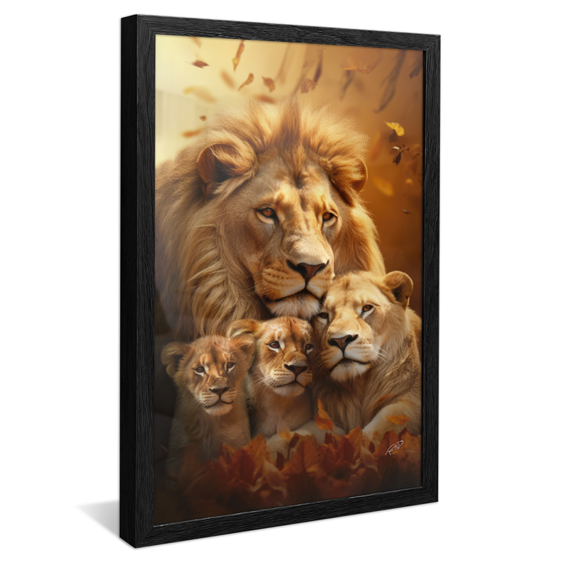 Lions Family Landscape V820 Canvas