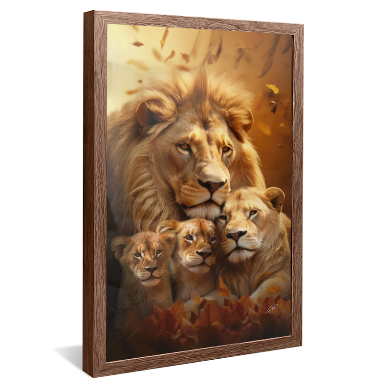 Lions Family Landscape V820 Canvas