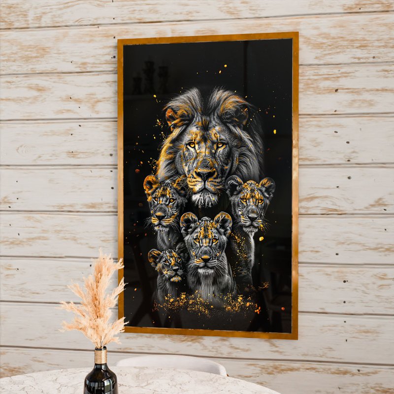 Lions and Gold V1992 Canvas