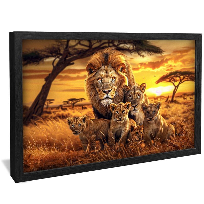 Lions and Savanna V1940 Canvas