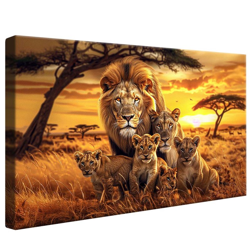 Lions and Savanna V1940 Canvas