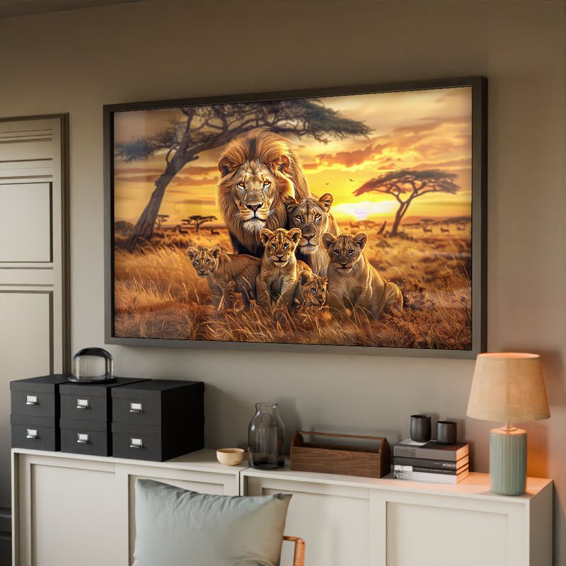 Lions and Savanna V1940 Canvas