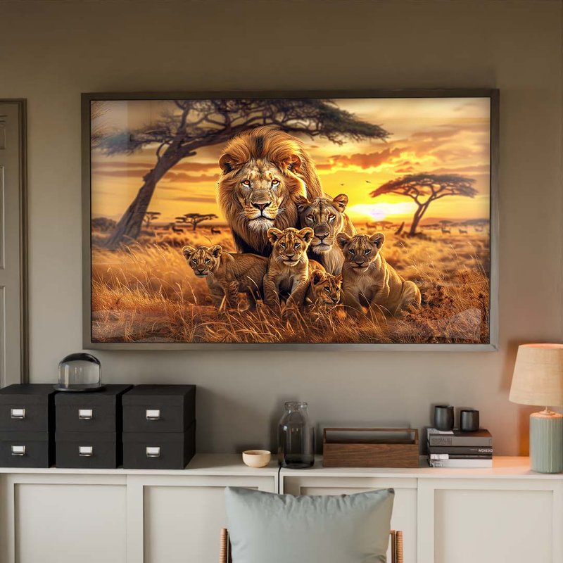 Lions and Savanna V1940 Canvas