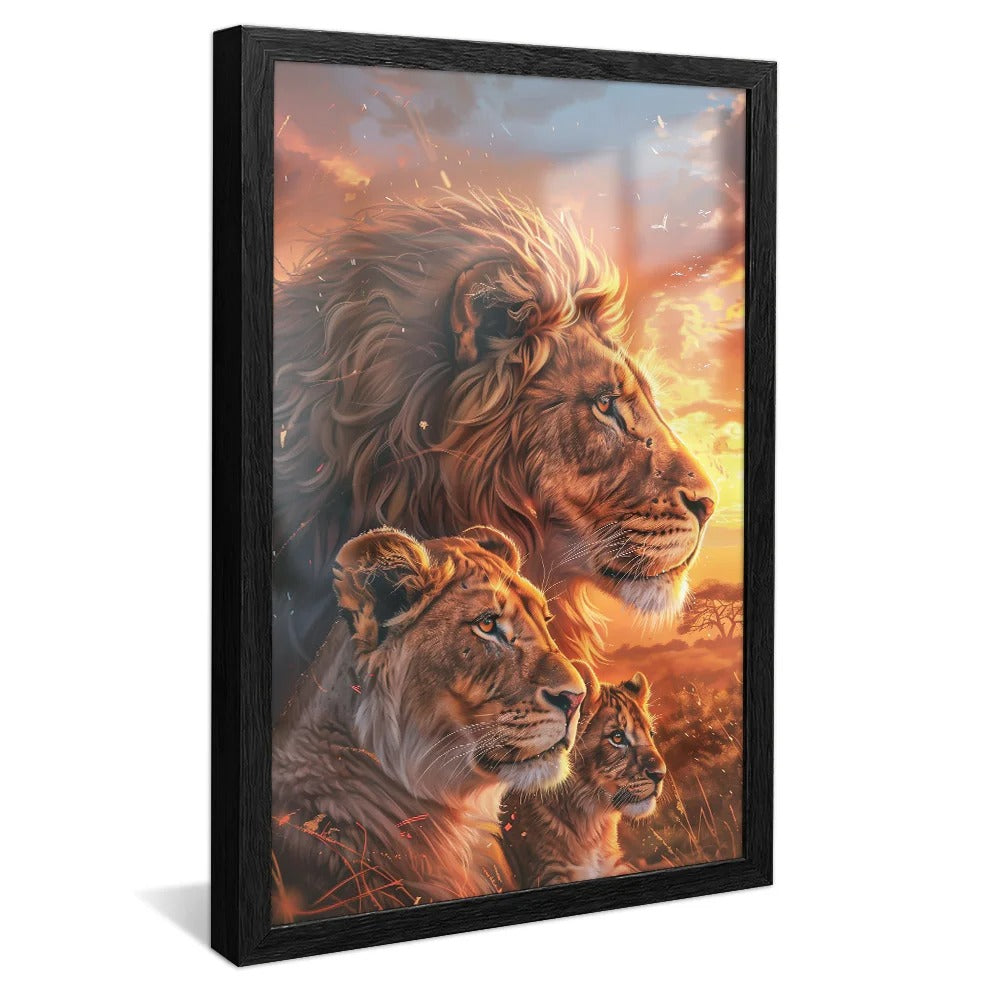 Lions at Sunset v1441 Canvas