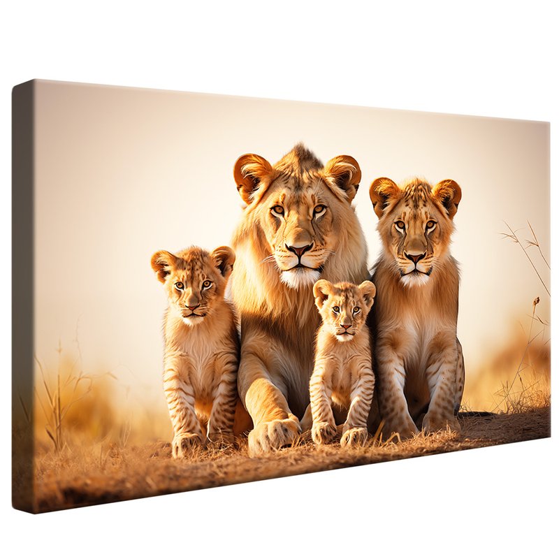 Lions in Safari V1589 Canvas