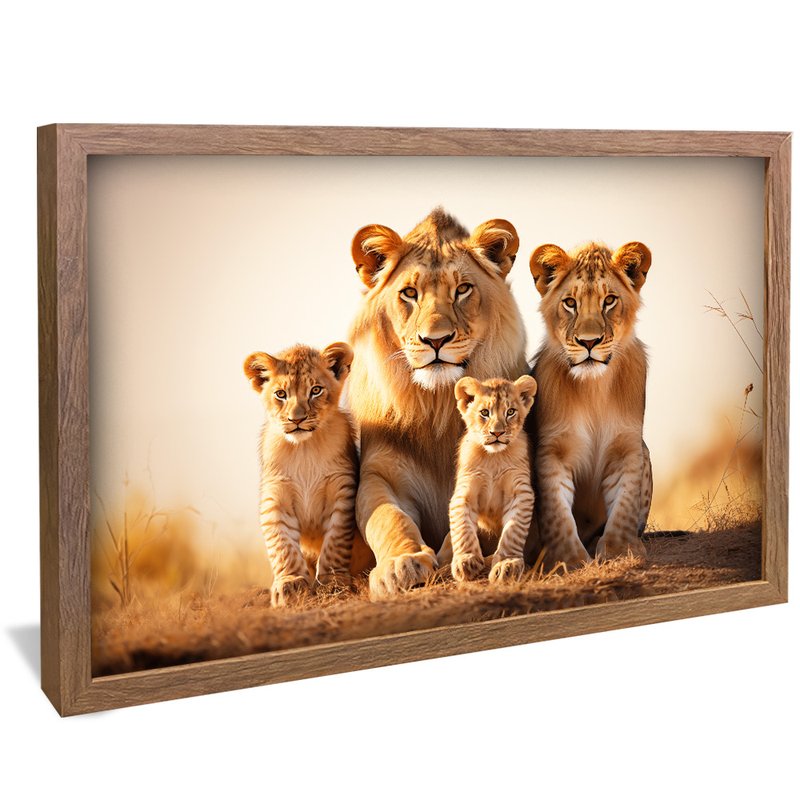 Lions in Safari V1589 Canvas