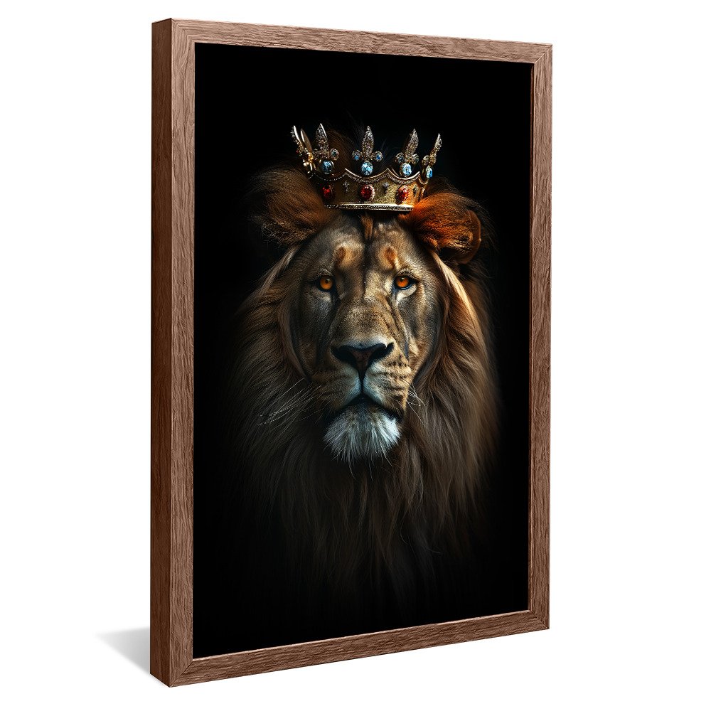 Lion with King's Crown Canvas V1059