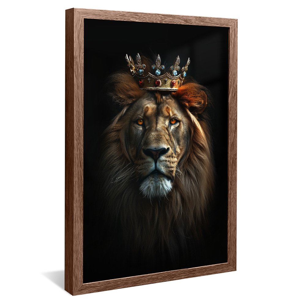 Lion with King's Crown Canvas V1059