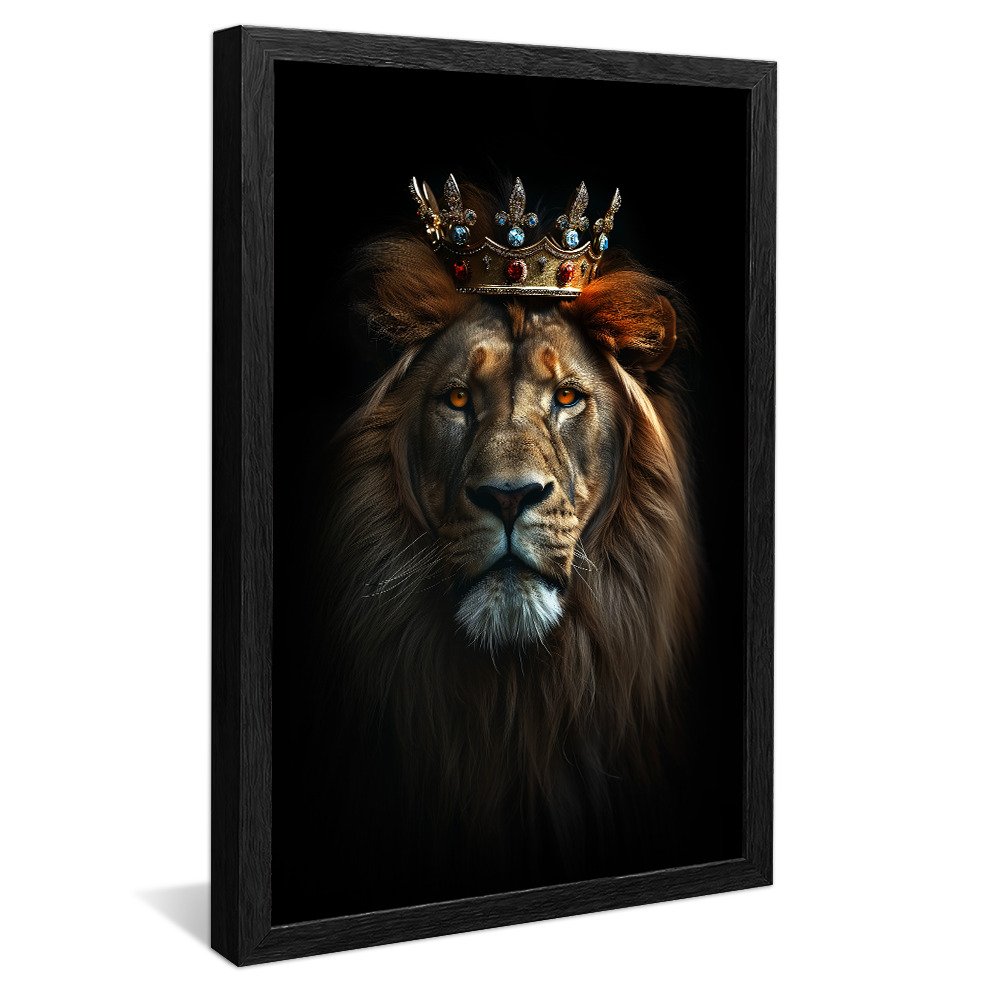 Lion with King's Crown Canvas V1059