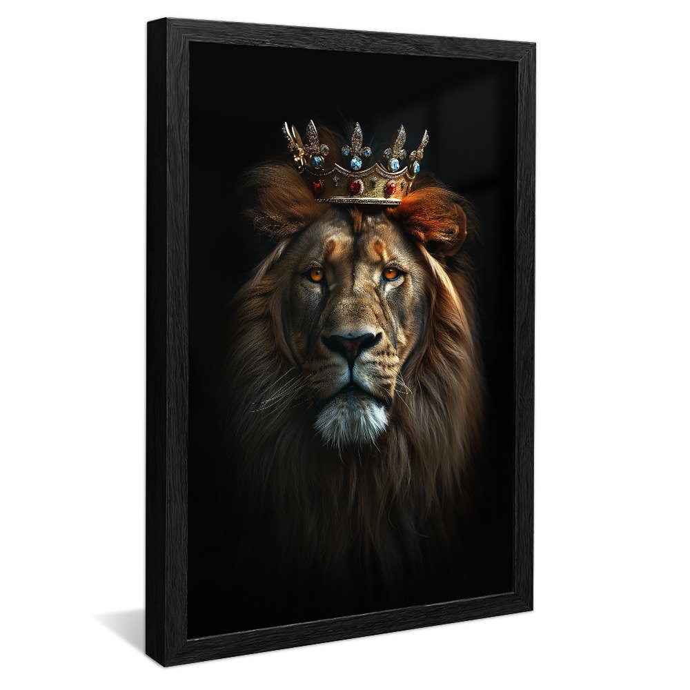 Lion with King's Crown Canvas V1059