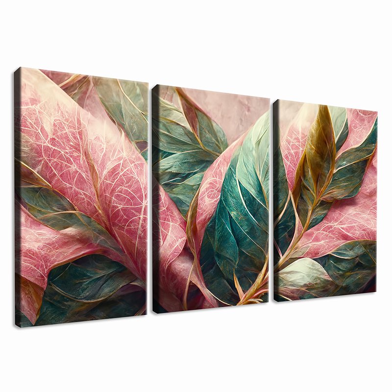 Luxurious Floral Abstract Trio Canvas