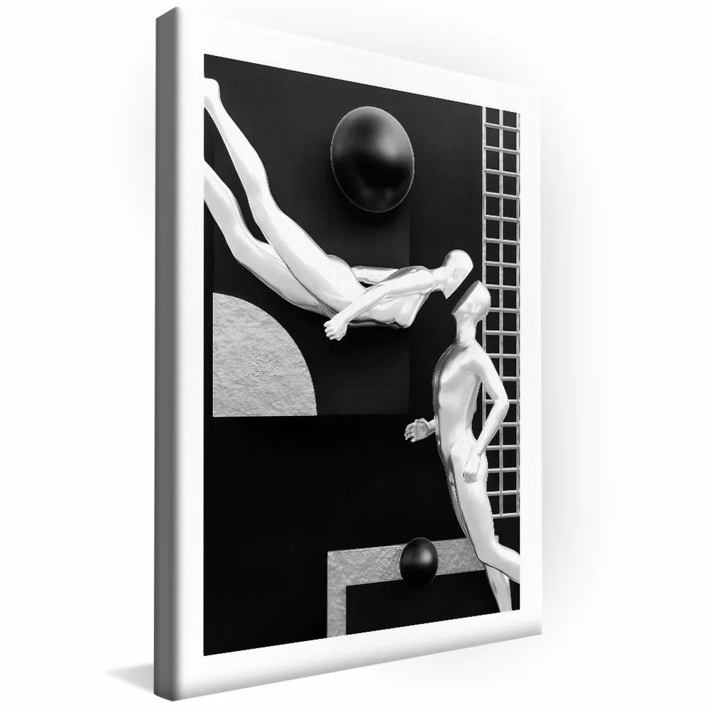 Luxury 3D Abstract Couple Canvas