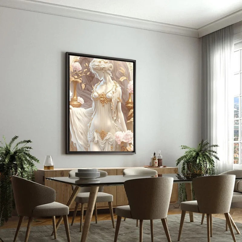 Luxury 3D Woman Statue Canvas