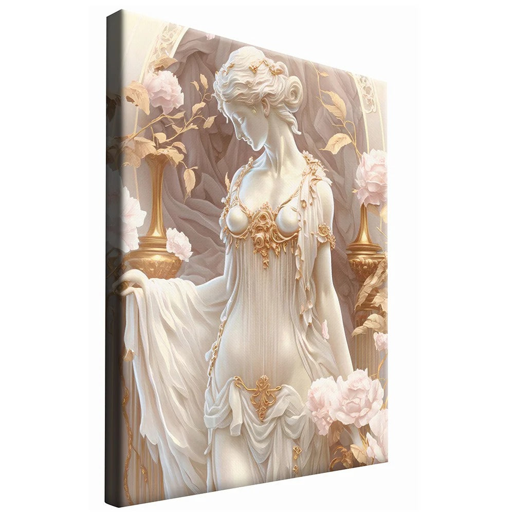 Luxury 3D Woman Statue Canvas