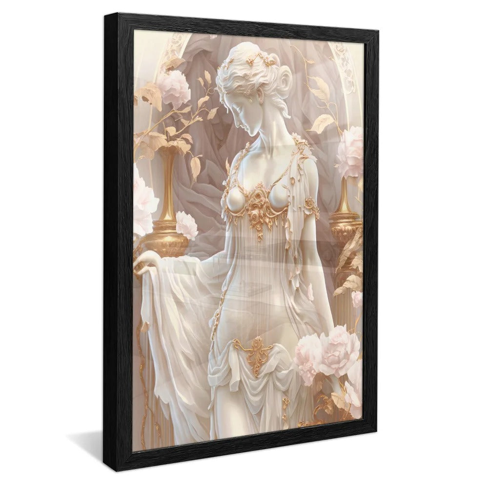 Luxury 3D Woman Statue Canvas