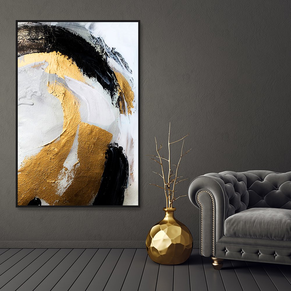 Luxury Abstract Golden Texture Canvas