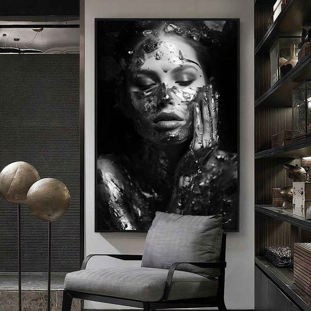 Luxury Art Silver Canvas