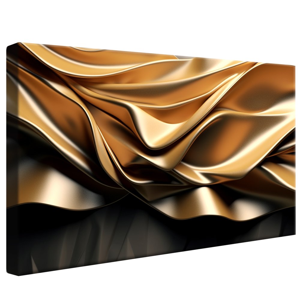 Luxury Gold 3D Abstract v77 Canvas