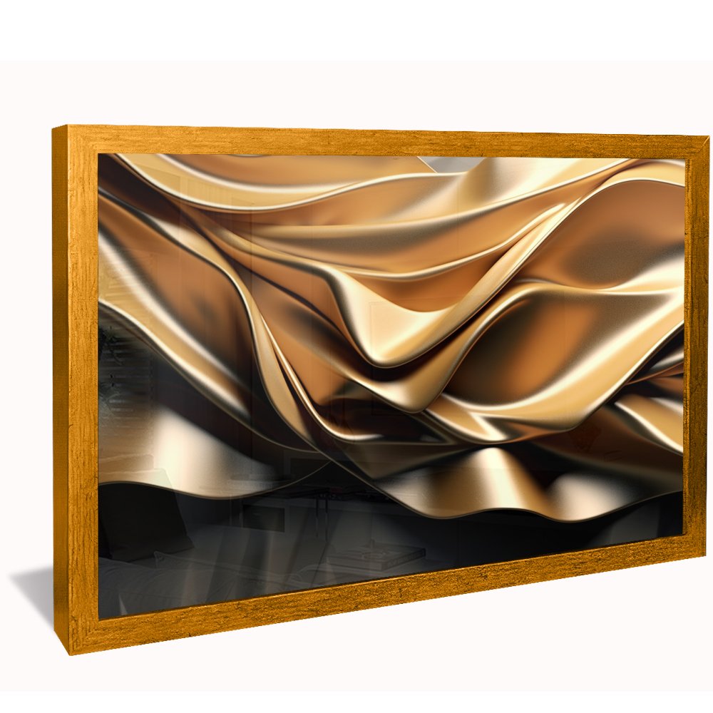 Luxury Gold 3D Abstract v77 Canvas