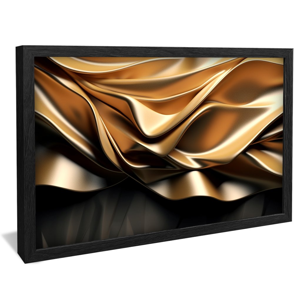 Luxury Gold 3D Abstract v77 Canvas