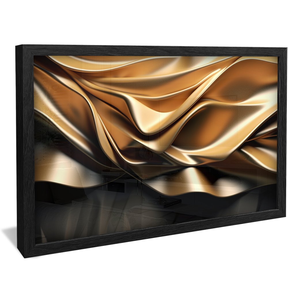 Luxury Gold 3D Abstract v77 Canvas