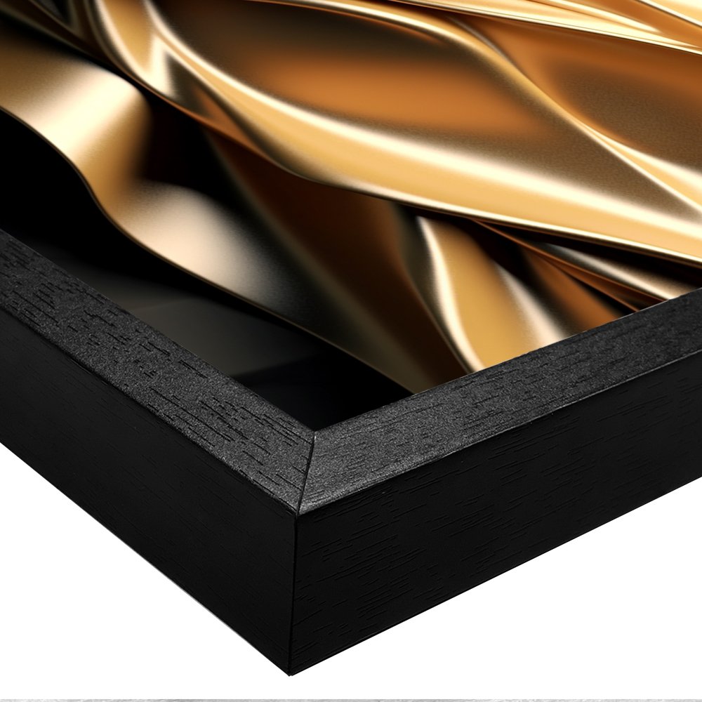 Luxury Gold 3D Abstract v77 Canvas