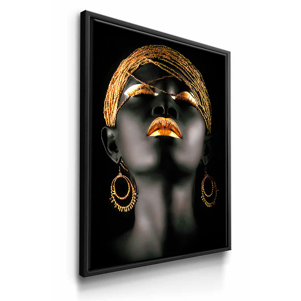 Luxury Gold African Woman Canvas