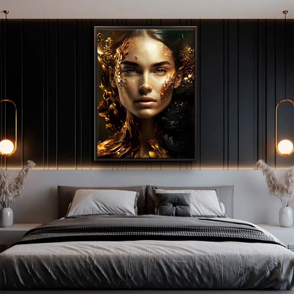 Luxury Gold Woman Canvas