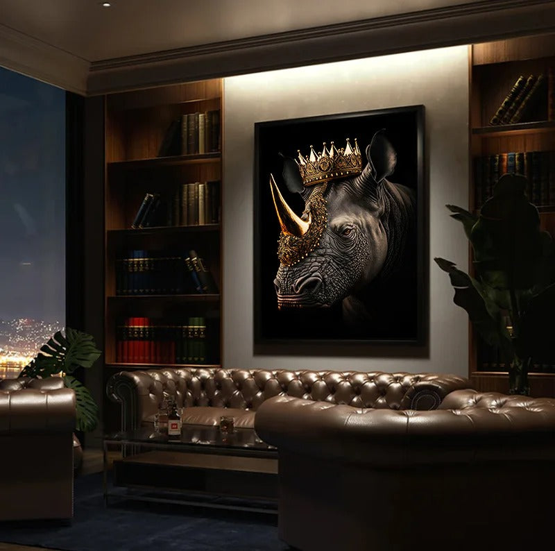 Luxury King Rhinoceros Canvas