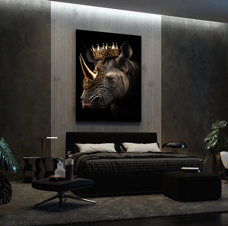 Luxury King Rhinoceros Canvas