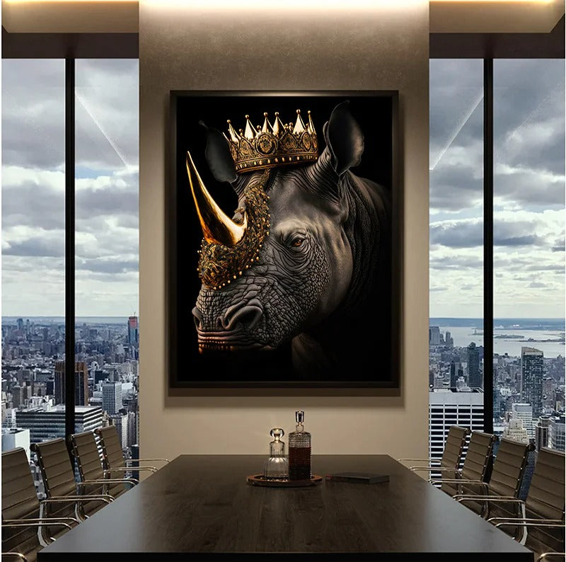 Luxury King Rhinoceros Canvas