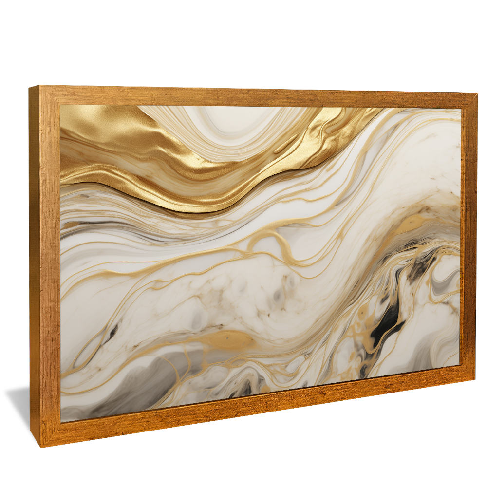 Luxury Marble Gold Abstract V833 Canvas