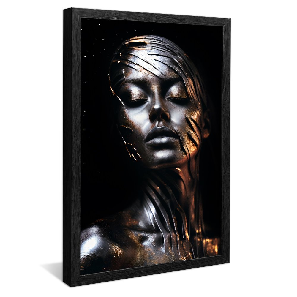 Luxury Woman Art Silver v74 Canvas