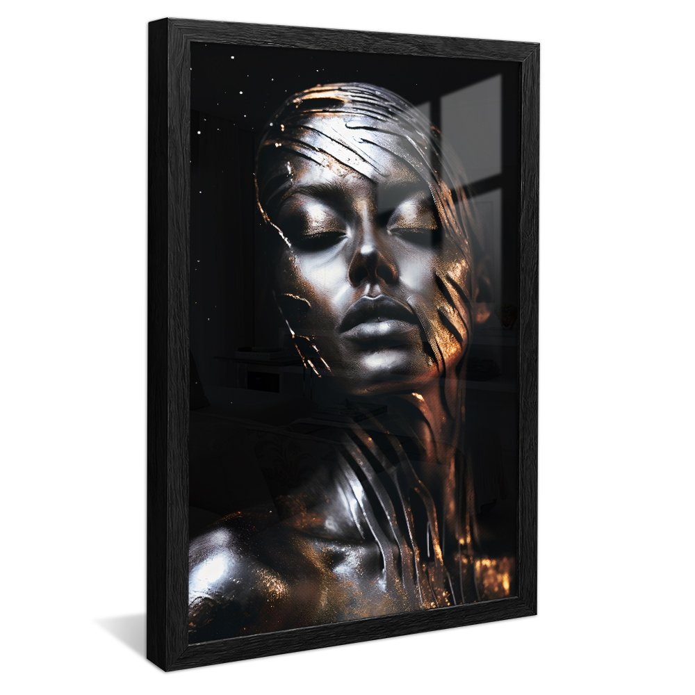 Luxury Woman Art Silver v74 Canvas