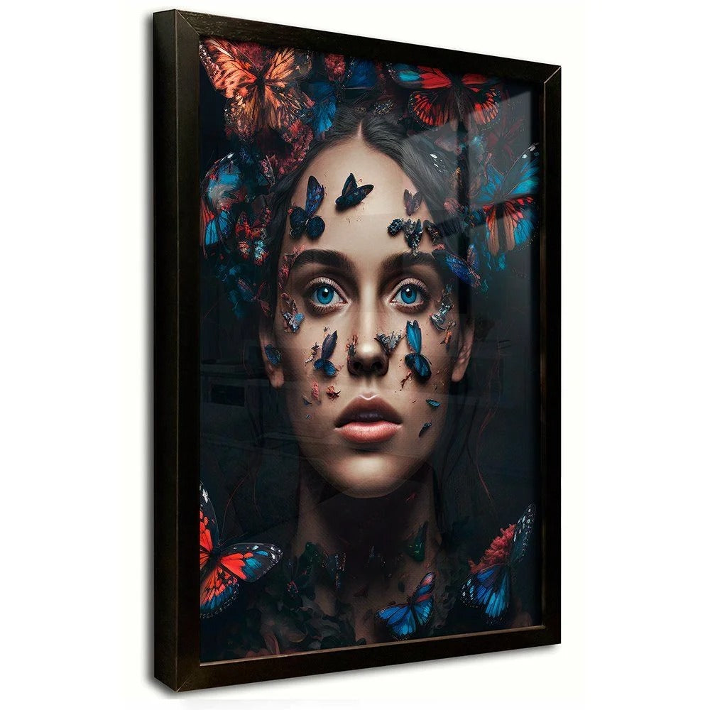 Luxury Woman with Butterflies Canvas