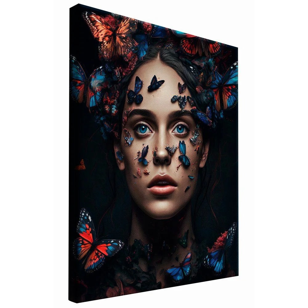 Luxury Woman with Butterflies Canvas