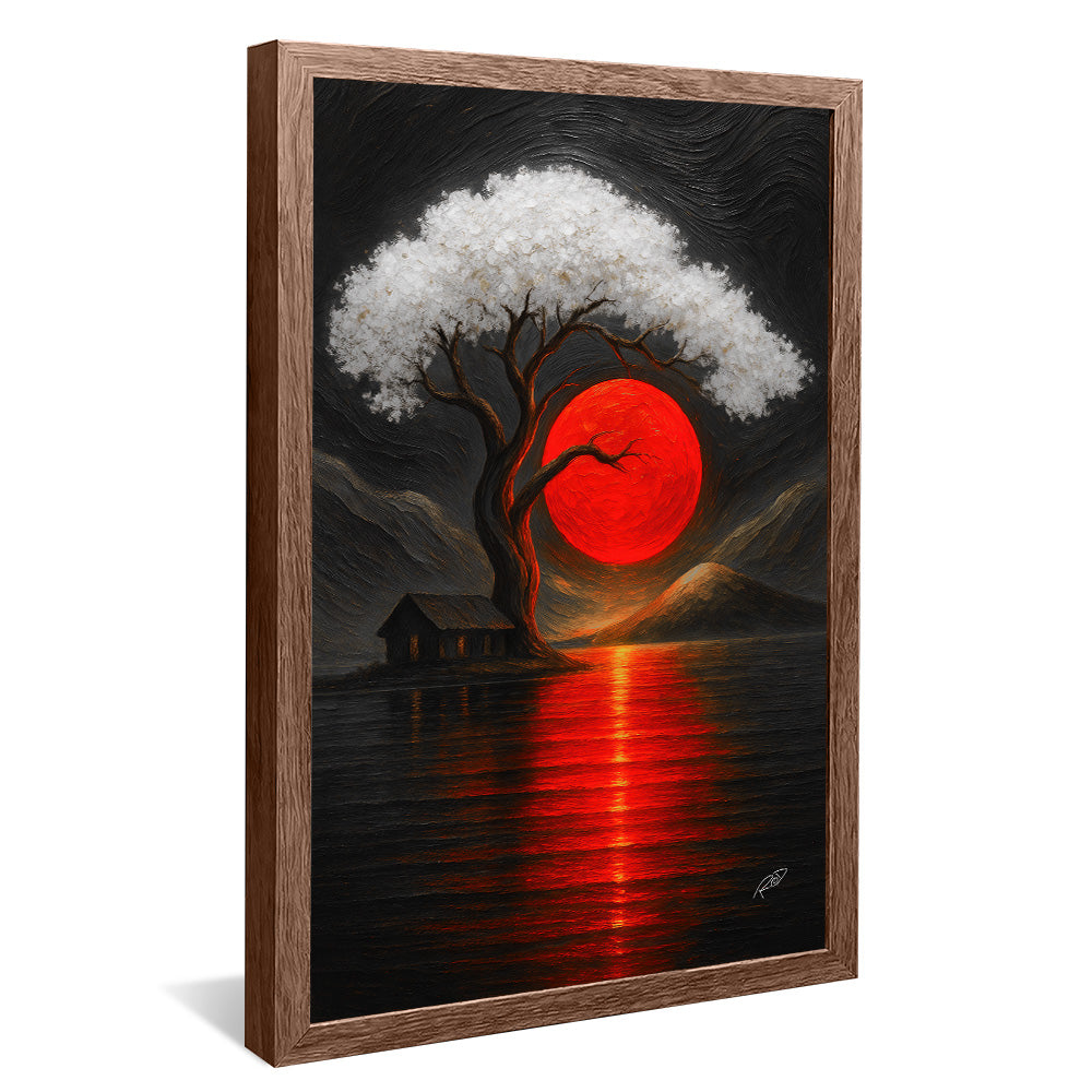 Tree at Sunset V2417 Canvas
