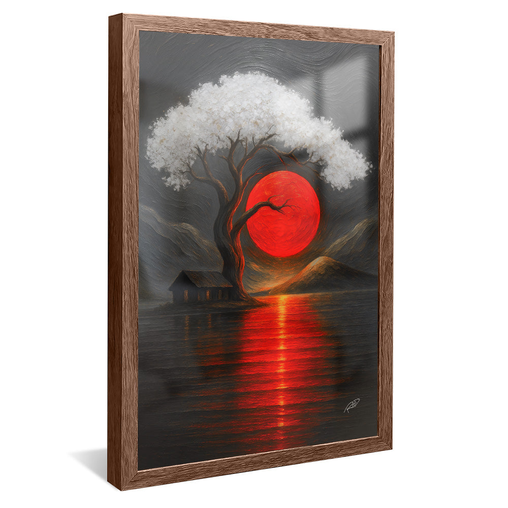 Tree at Sunset V2417 Canvas